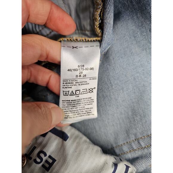 Gap Jeans Womens 6 Cigarette Stretch Denim Raw Hem - Picture 7 of 9